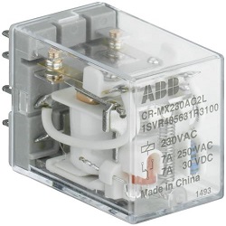 Rơ le trung gian ABB dòng CR-MX 5A, 4CO, 250V, không đèn Led